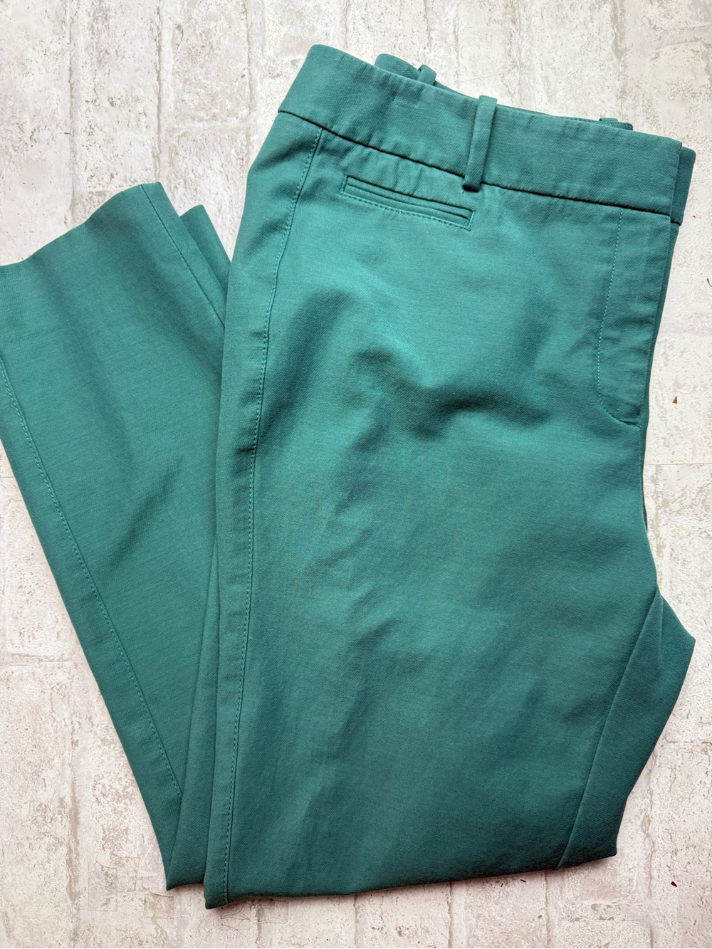 White House Black Market WHBM Slim Ankle Pants EUC 10 Teal Professional Career 😍